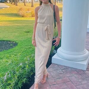 Taylor Glittering Gold Fabric dress